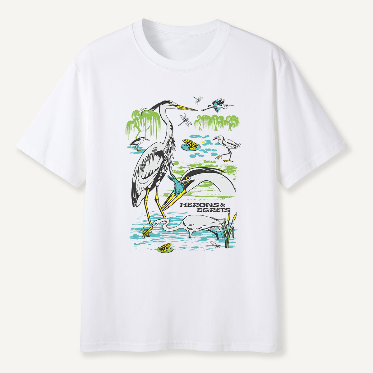 Heron Wetland Wildlife Waterbird T-Shirt