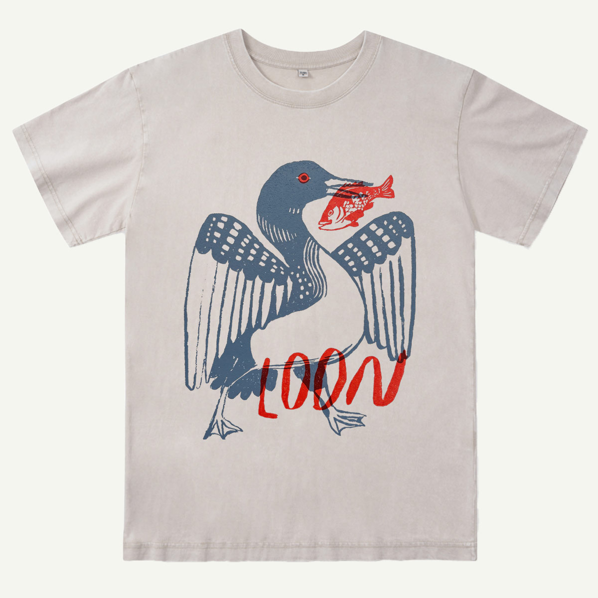 Coastal Bird & Fish Washed T-Shirt
