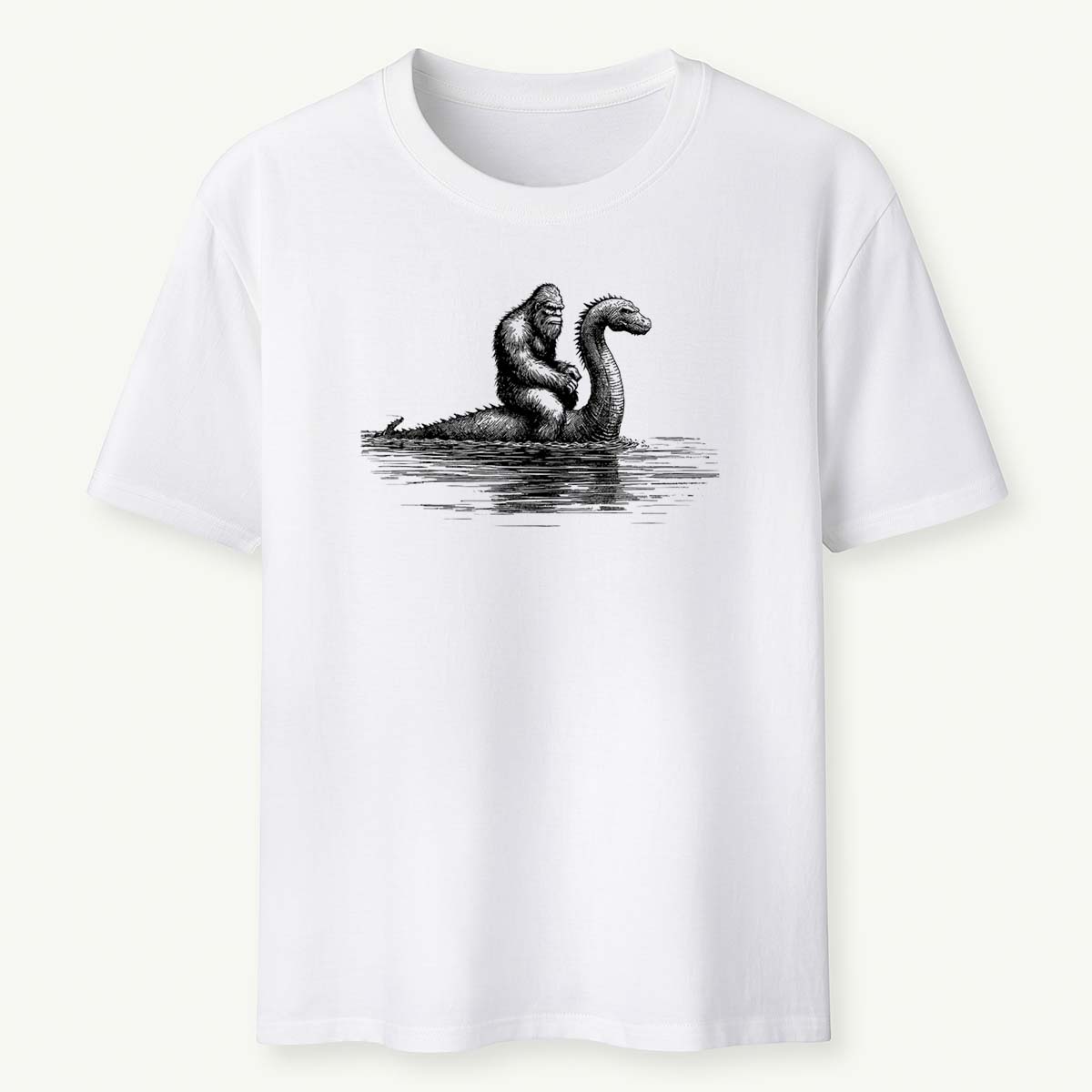 Hilarious Loch Ness Monster Sasquatch Graphic Bigfoot T-Shirt