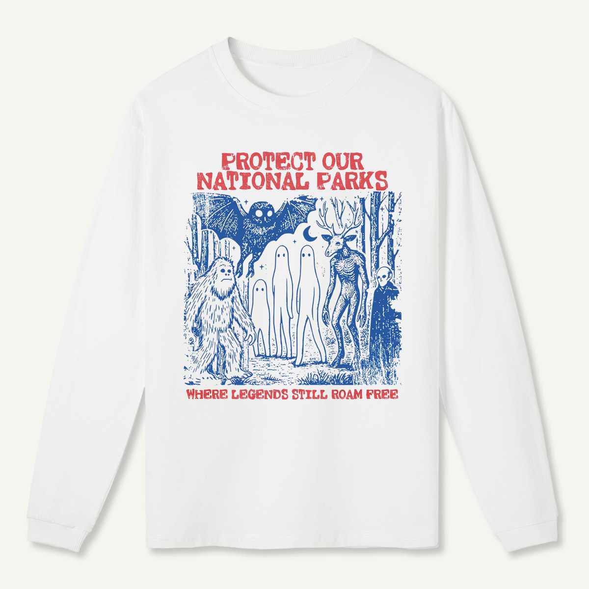 Cryptid National Parks Protect Our Parks Long Sleeve T-Shirt
