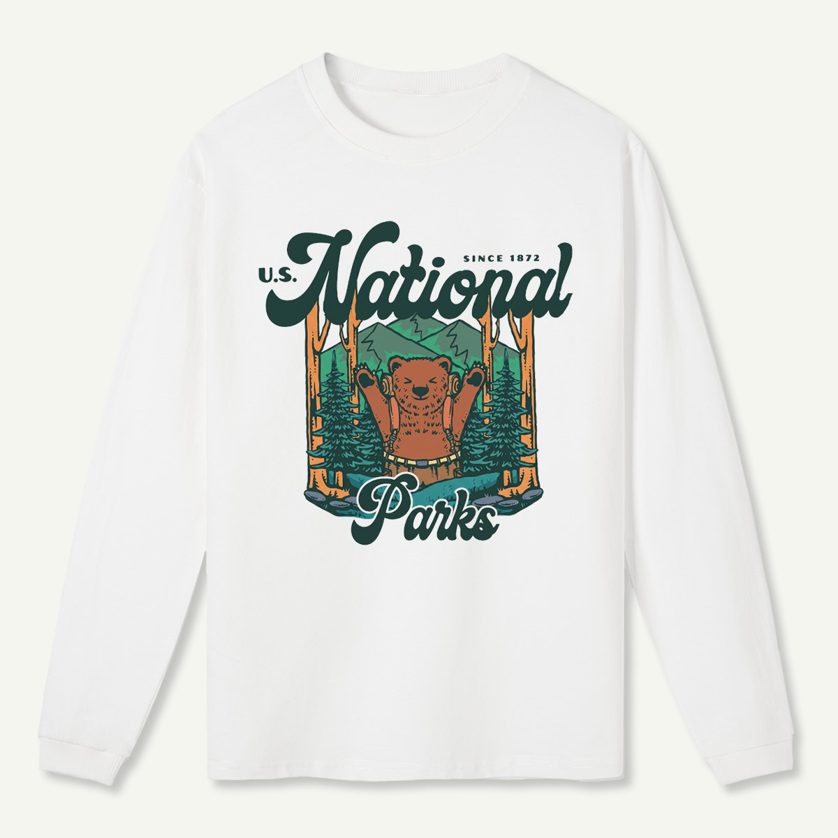 U.S. National Parks Camping Park Ranger Environmental Long Sleeve T-Shirt
