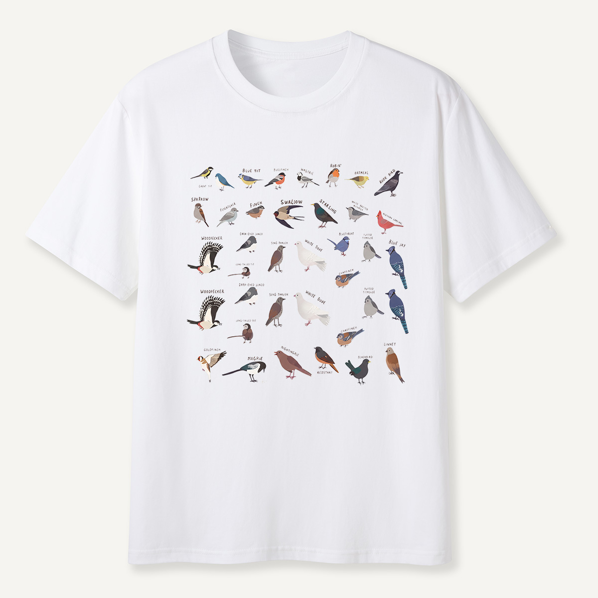 MDCTBYWY26071702Full Wrap Bird Species Guide T-Shirt