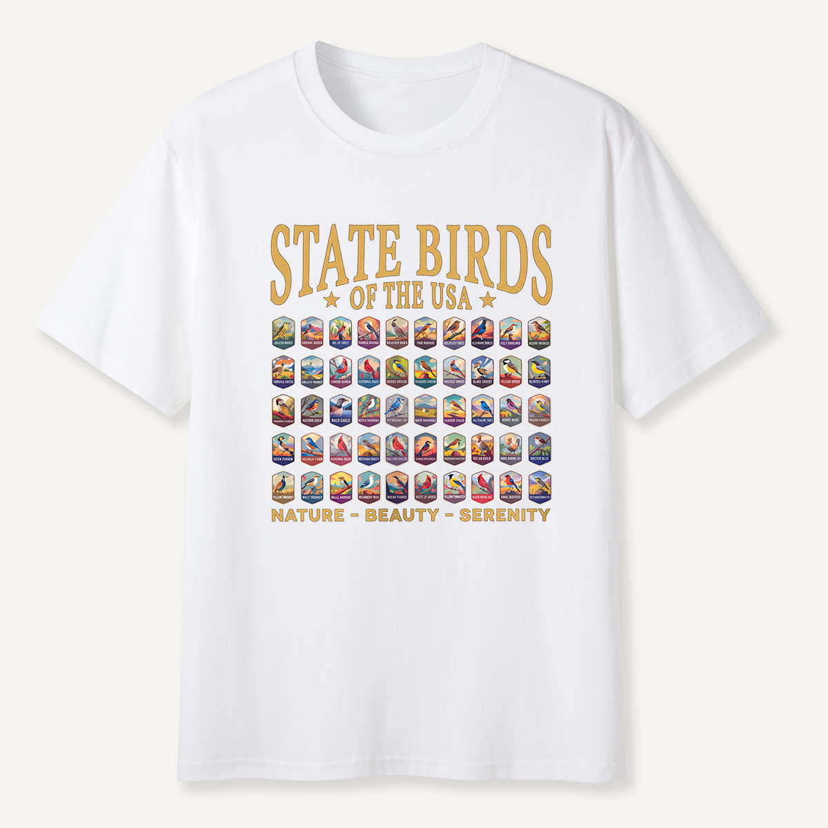 MDCTBYWY26071704State Birds of the USA T-Shirt