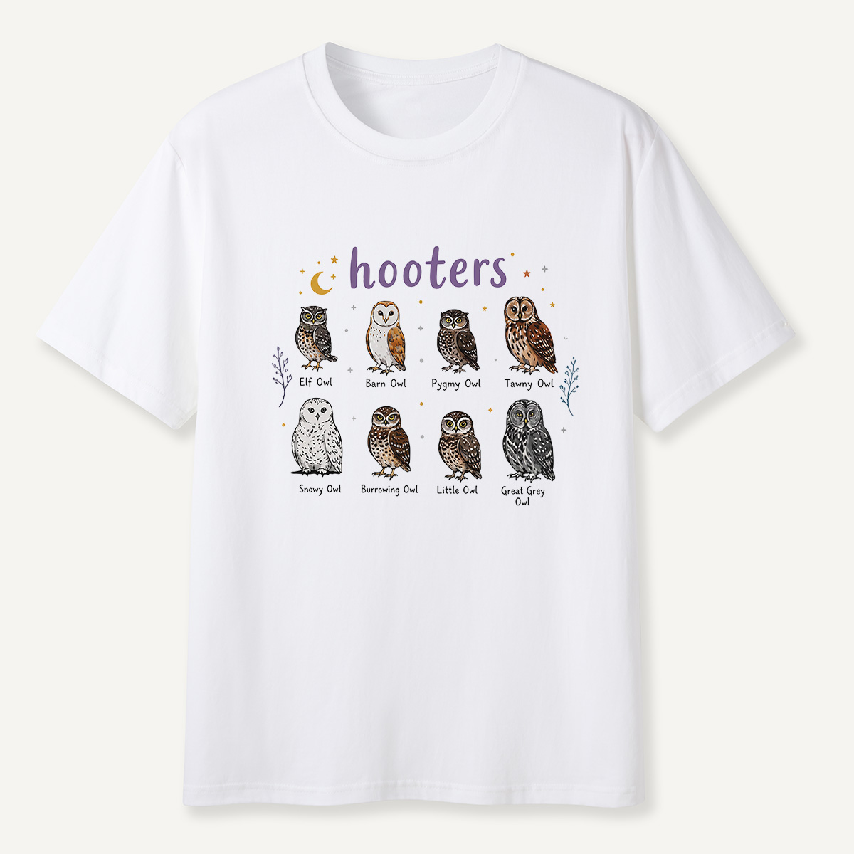 MDCTBYWY26072005 Hooters Owl Species Guide T-Shirt