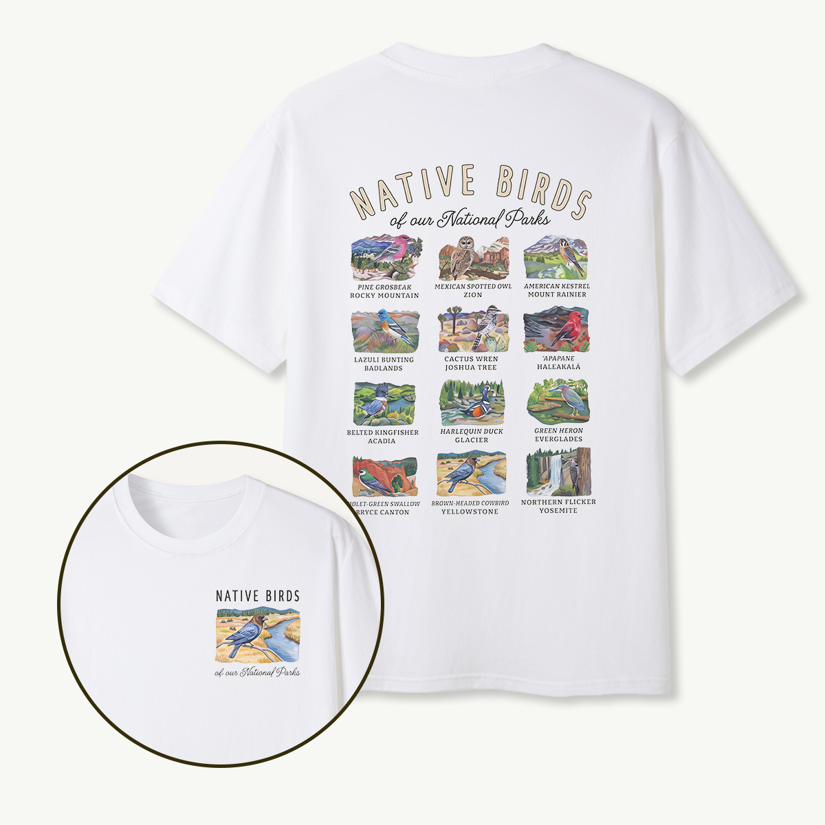 MDCTBYWY26072008 Native Birds of Our National Parks T-Shirt