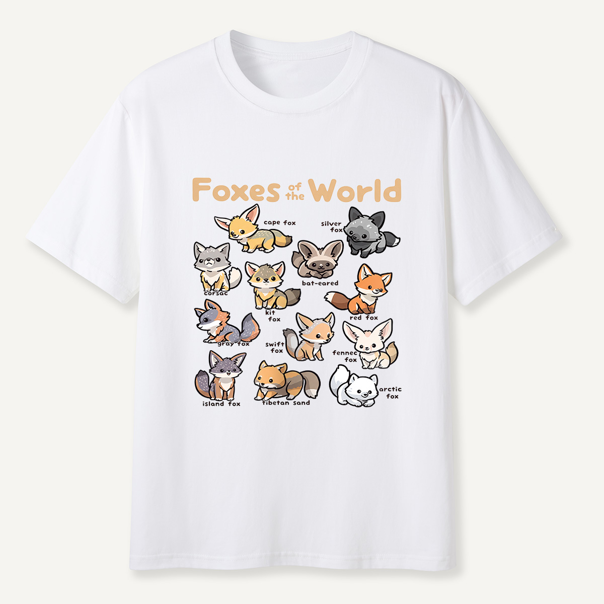 MDCTBYWY26072202 Foxes of the World T-Shirt