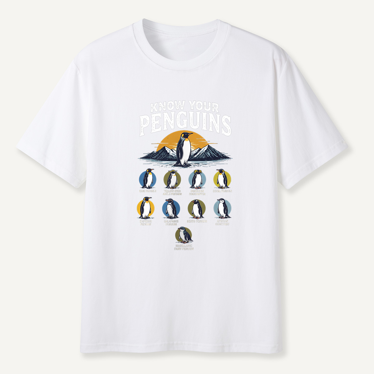 MDCTBYWY26072306 Know Your Penguins T-Shirt
