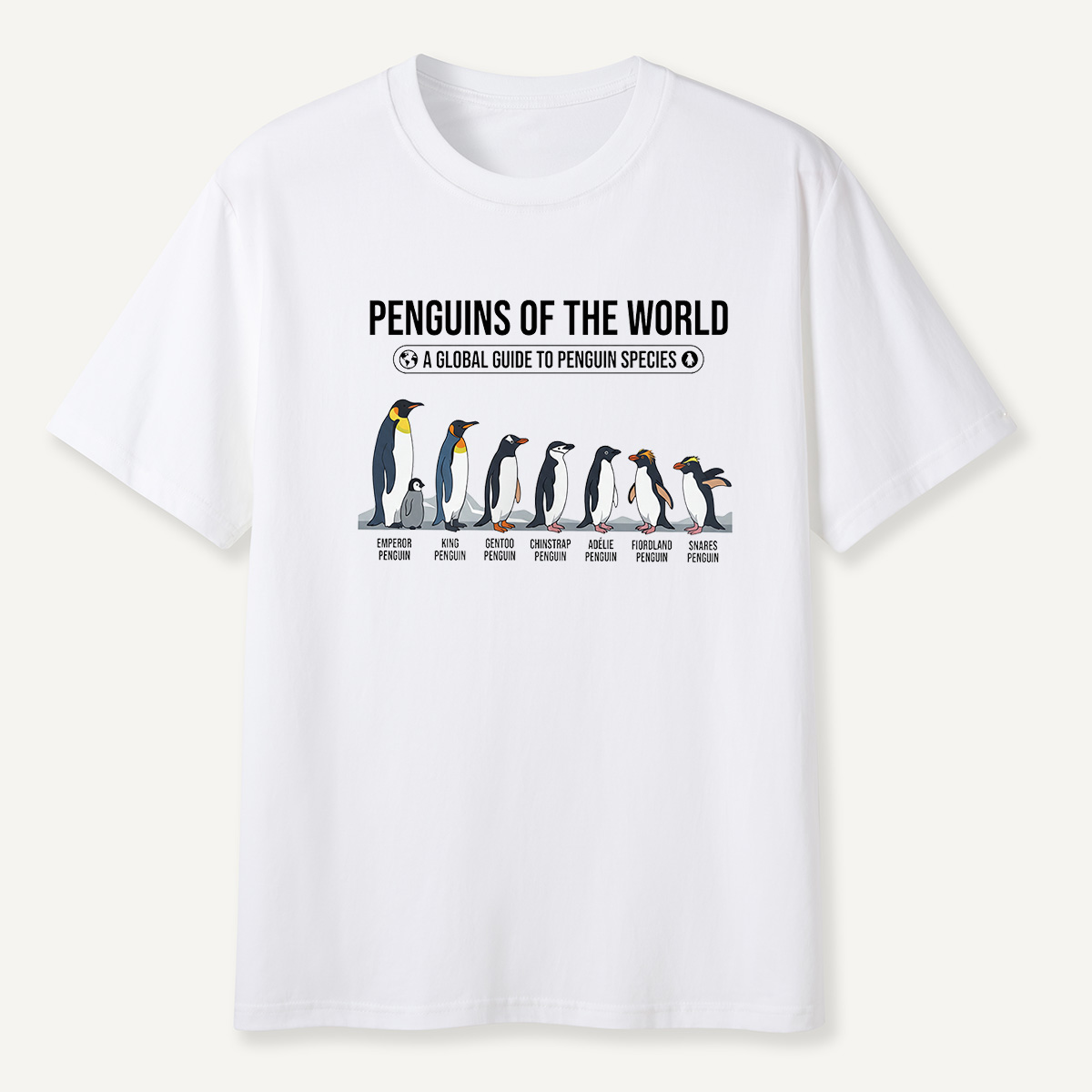 MDCTBYWY26072307 Penguins of the World T-Shirt