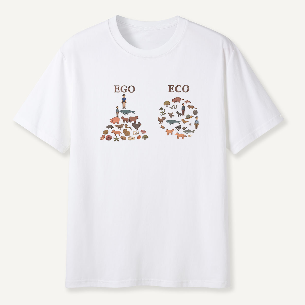 MDCTBYWY26072406 Ego vs Eco T-Shirt