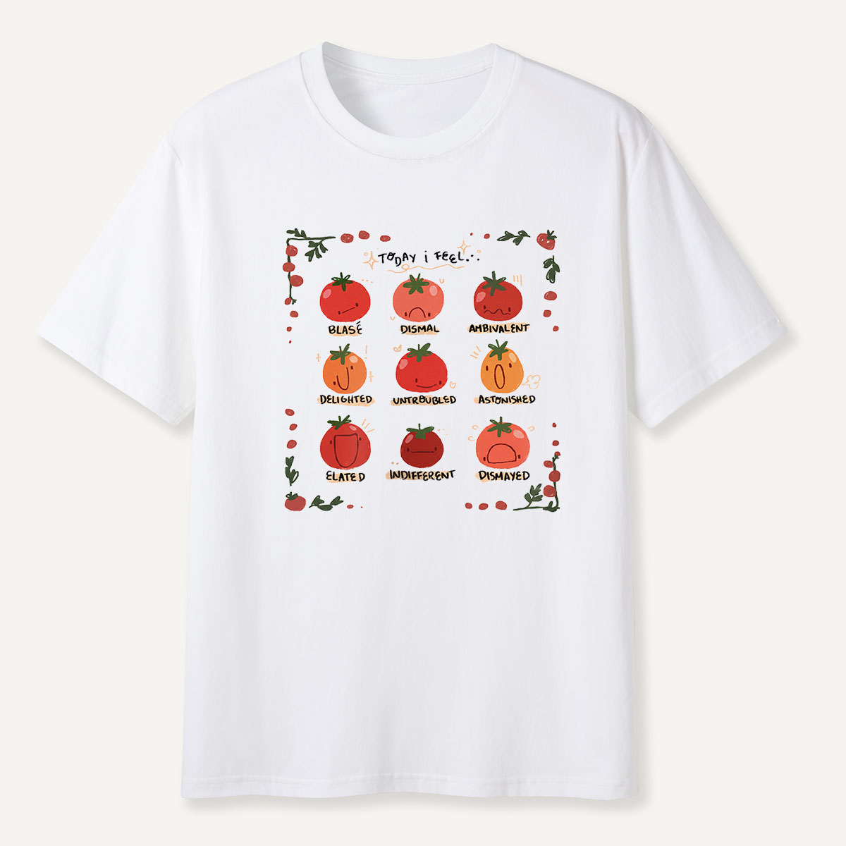 MDCTBYWY26072409 Today I Feel... A Tomato Mood Journal T-Shirt