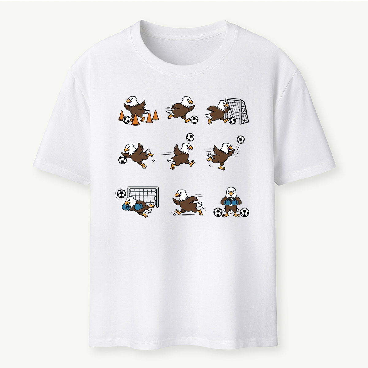Funny Bald Eagle Soccer T‑Shirt