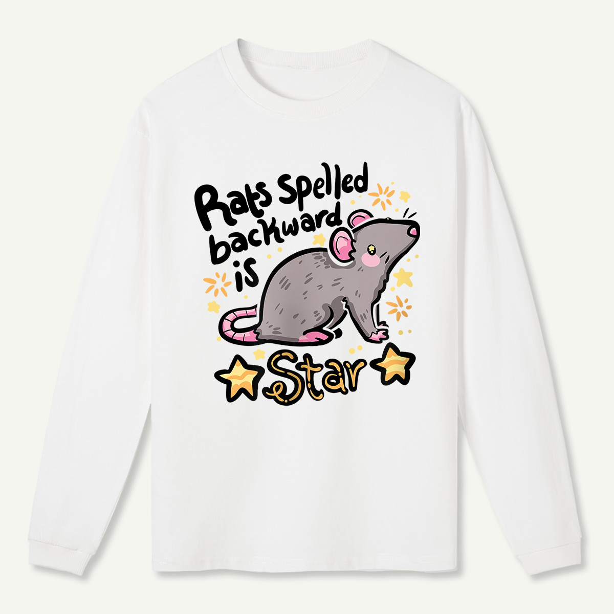 Rat Star Graphic Long Sleeve T-Shirt
