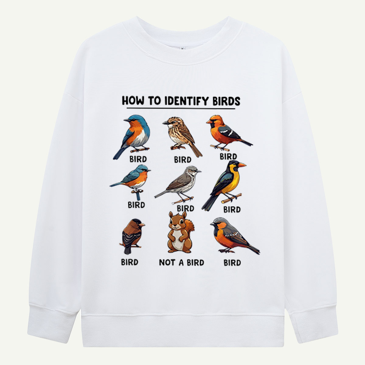Funny Bird How to Identify Birds Sweatshirts