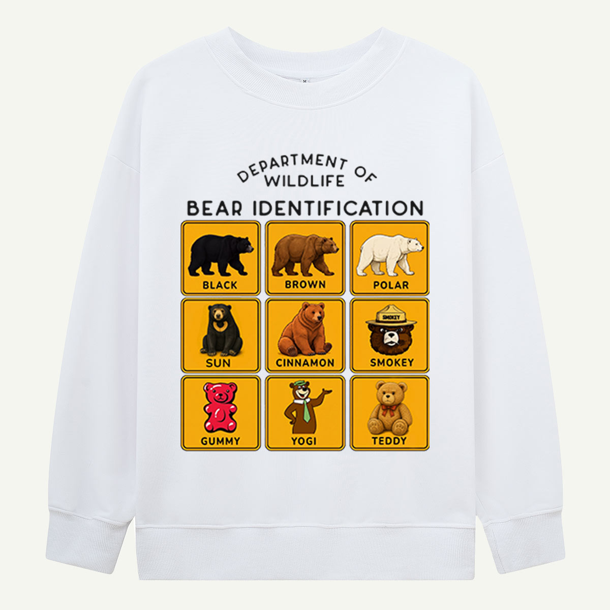 Department of Wildlife Bear Identification Sweatshirts