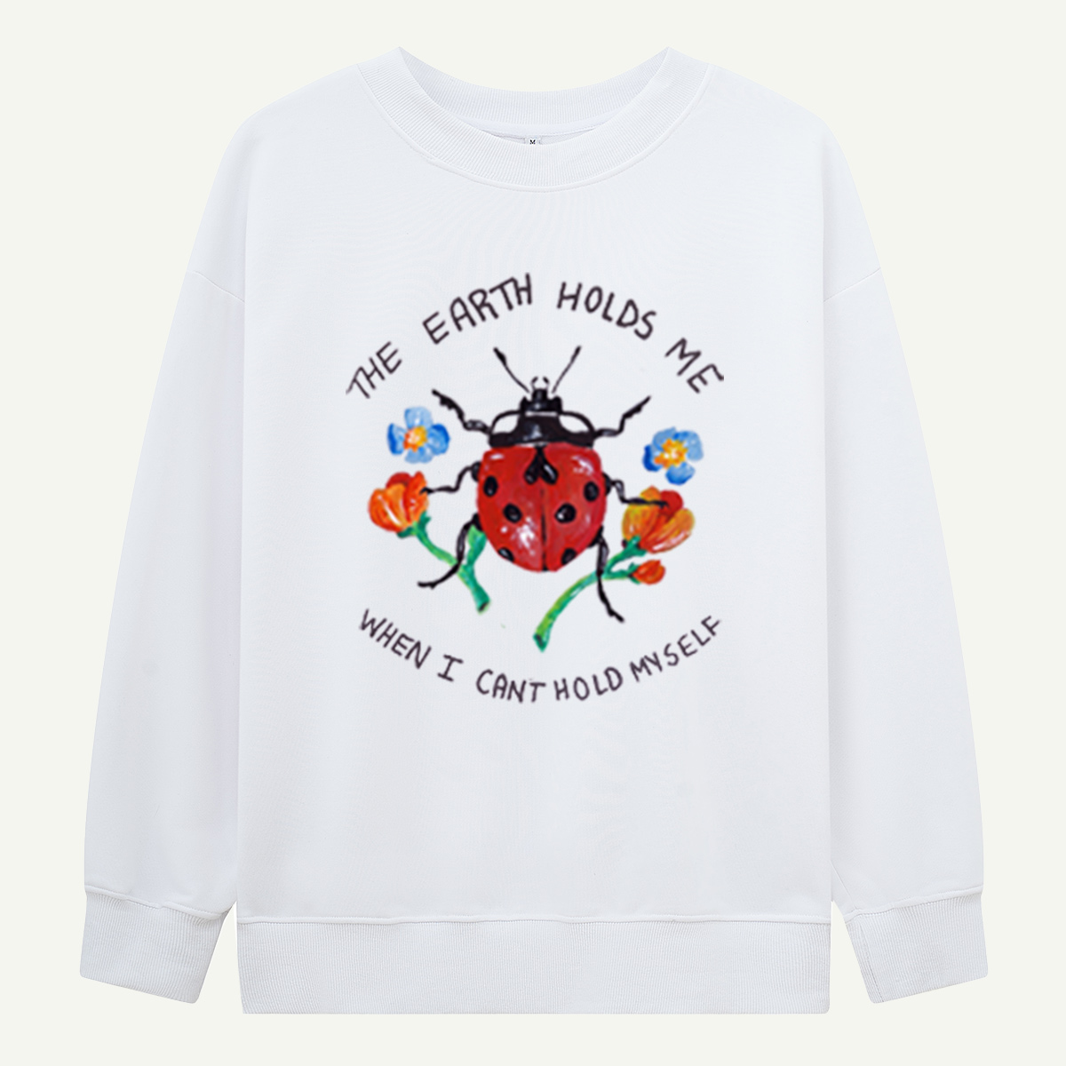 Earth Holds Me Ladybug Comfort Sweatshirts