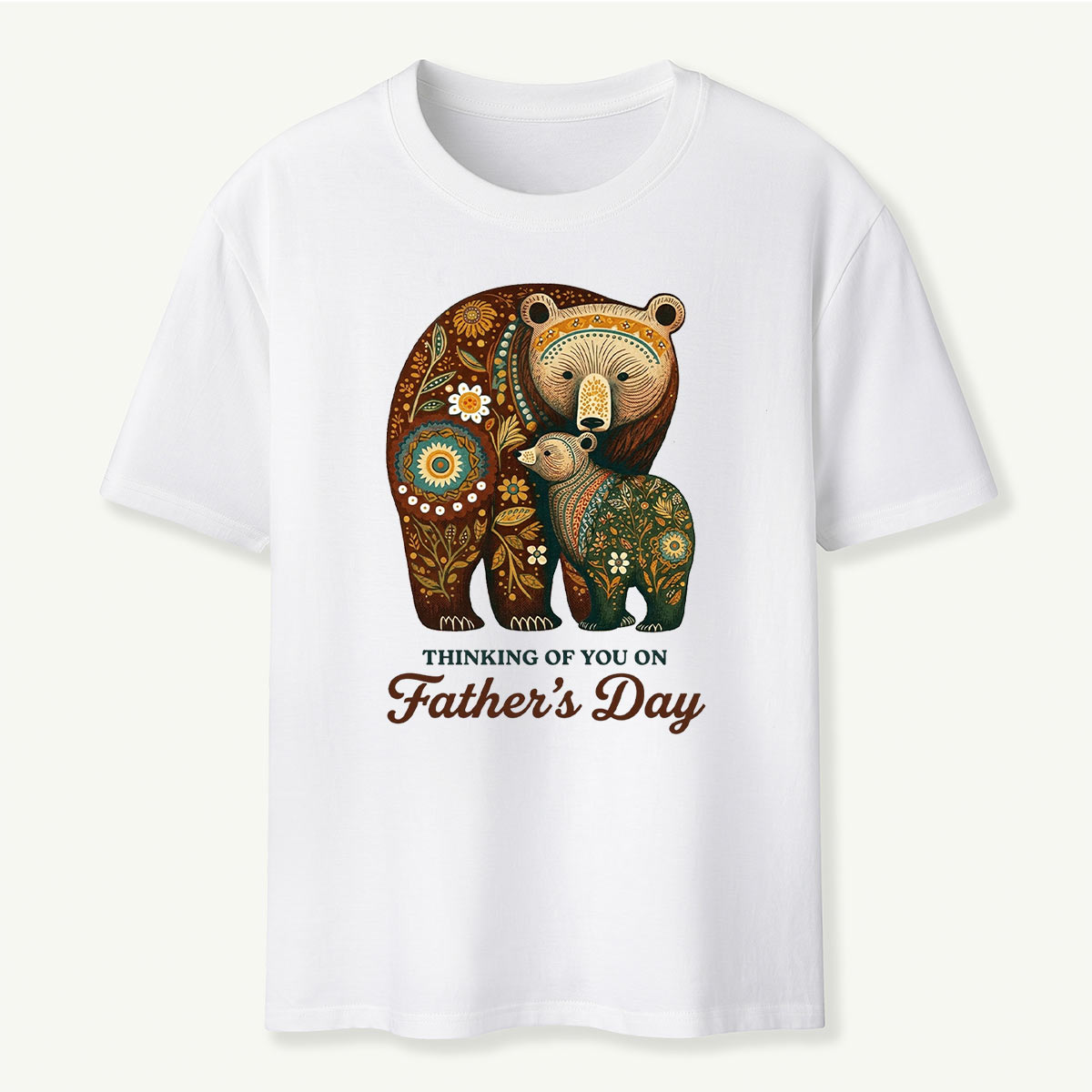 Father’s Day Bear Family Floral T-Shirt