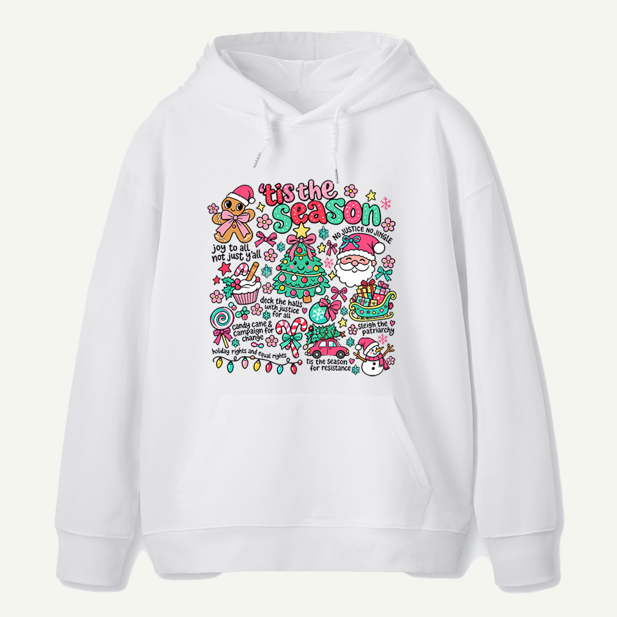 Tis The Season For Resistance Christmas Justice And Equality Collage Hoodie