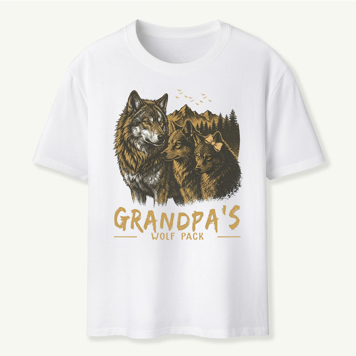 Grandpa’s Wolf Pack Mountain T-Shirt