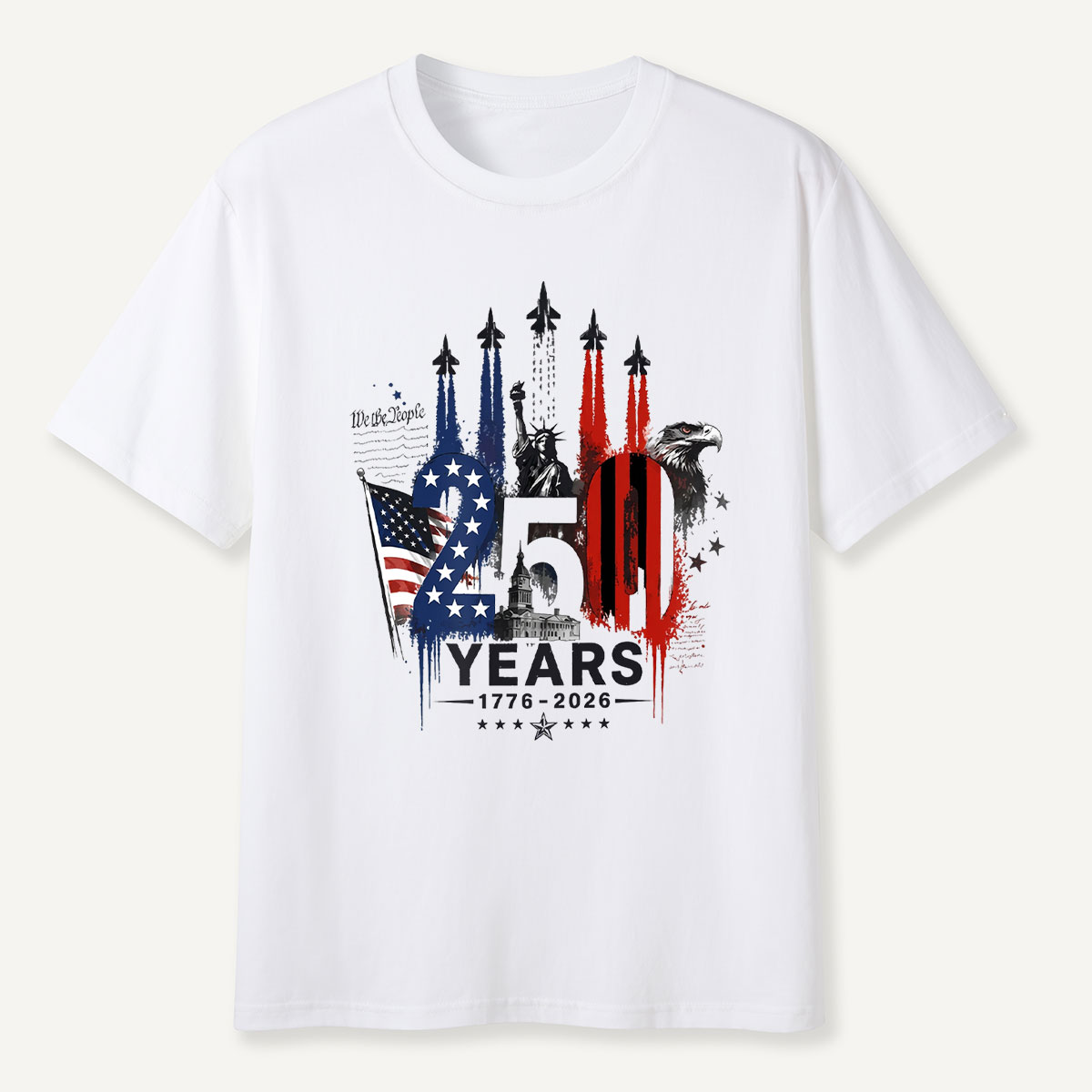 250 Years 1776‑2026 Statue of Liberty Eagle Flag T‑Shirt