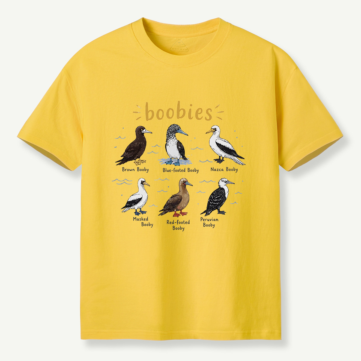MDCTBYWY26072002 Boobies Bird Species Guide T-Shirt