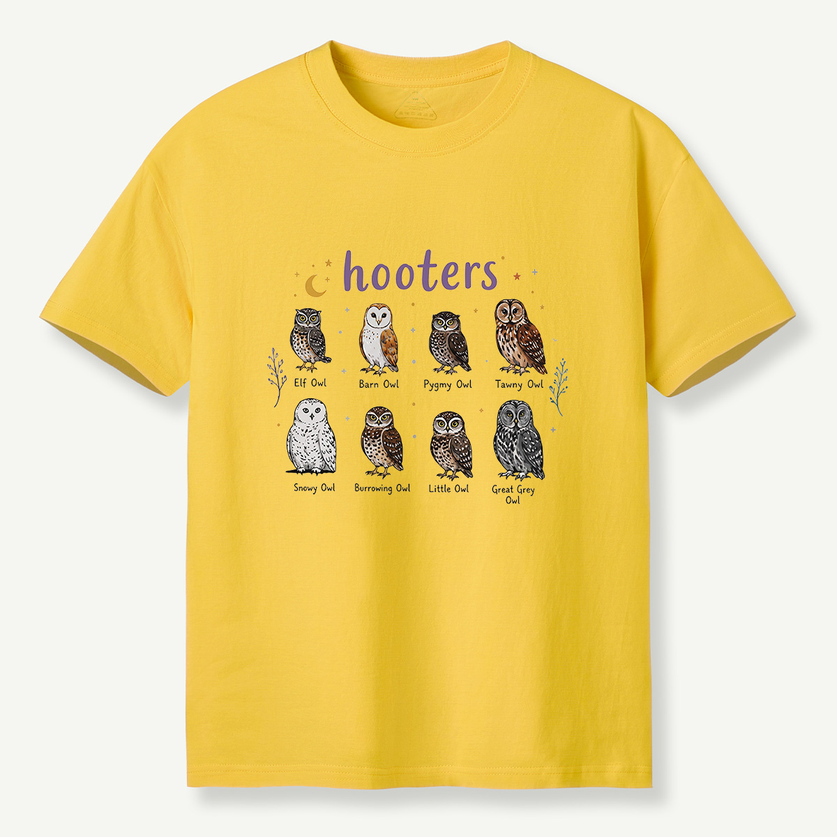 MDCTBYWY26072005 Hooters Owl Species Guide T-Shirt