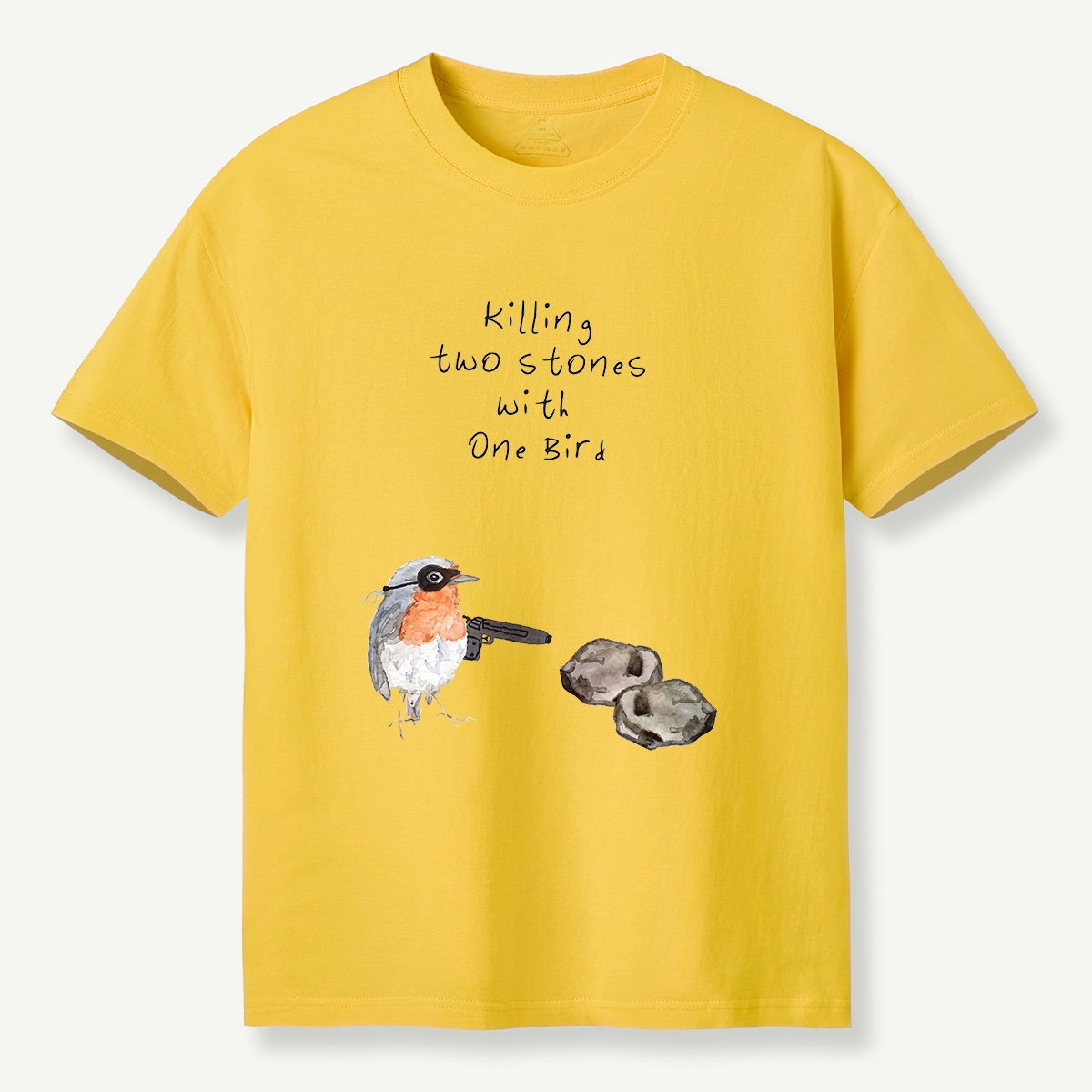 MDCTBYWY26072205 Killing Two Stones with One Bird T-Shirt