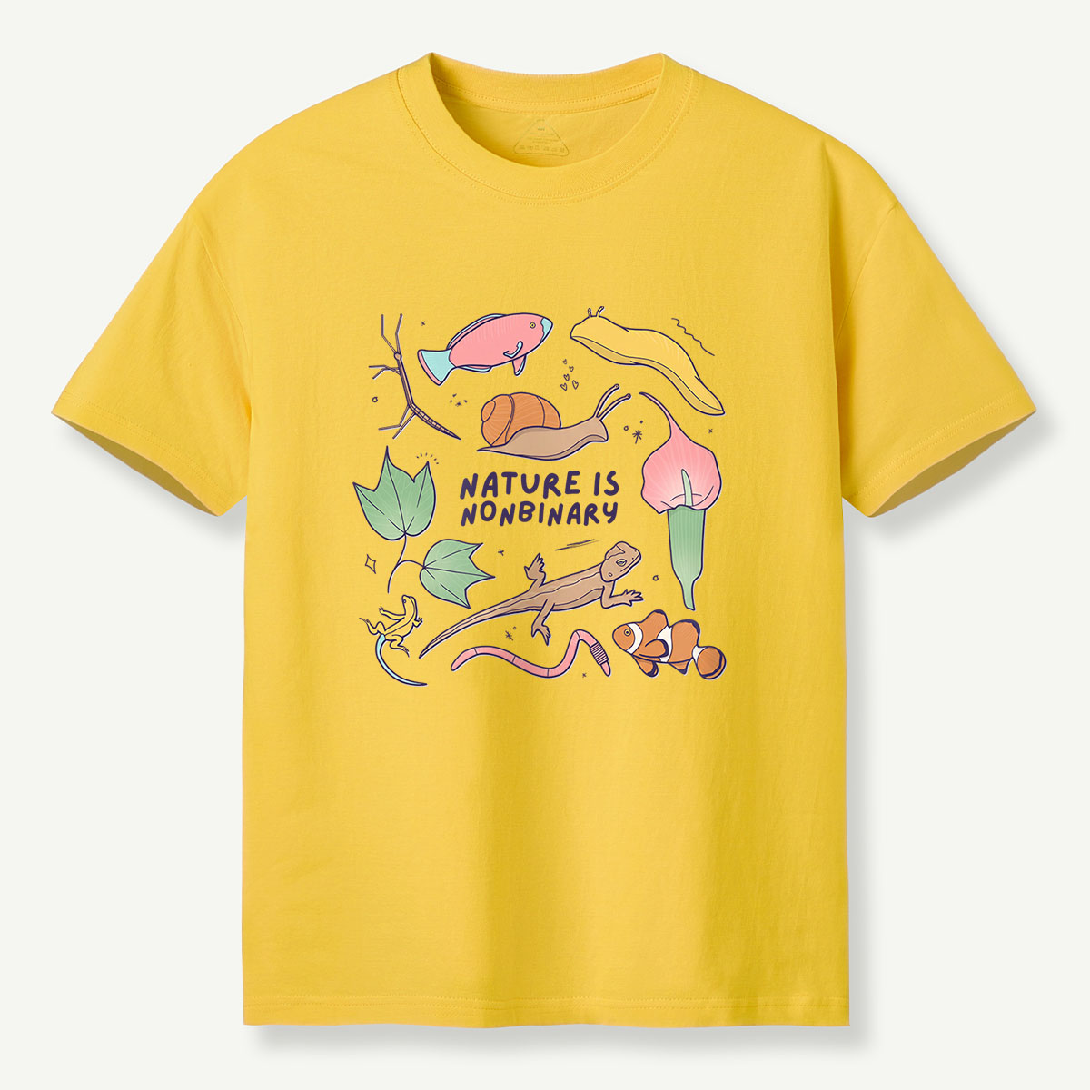 MDCTBYWY26072405 Nature is Nonbinary T-Shirt