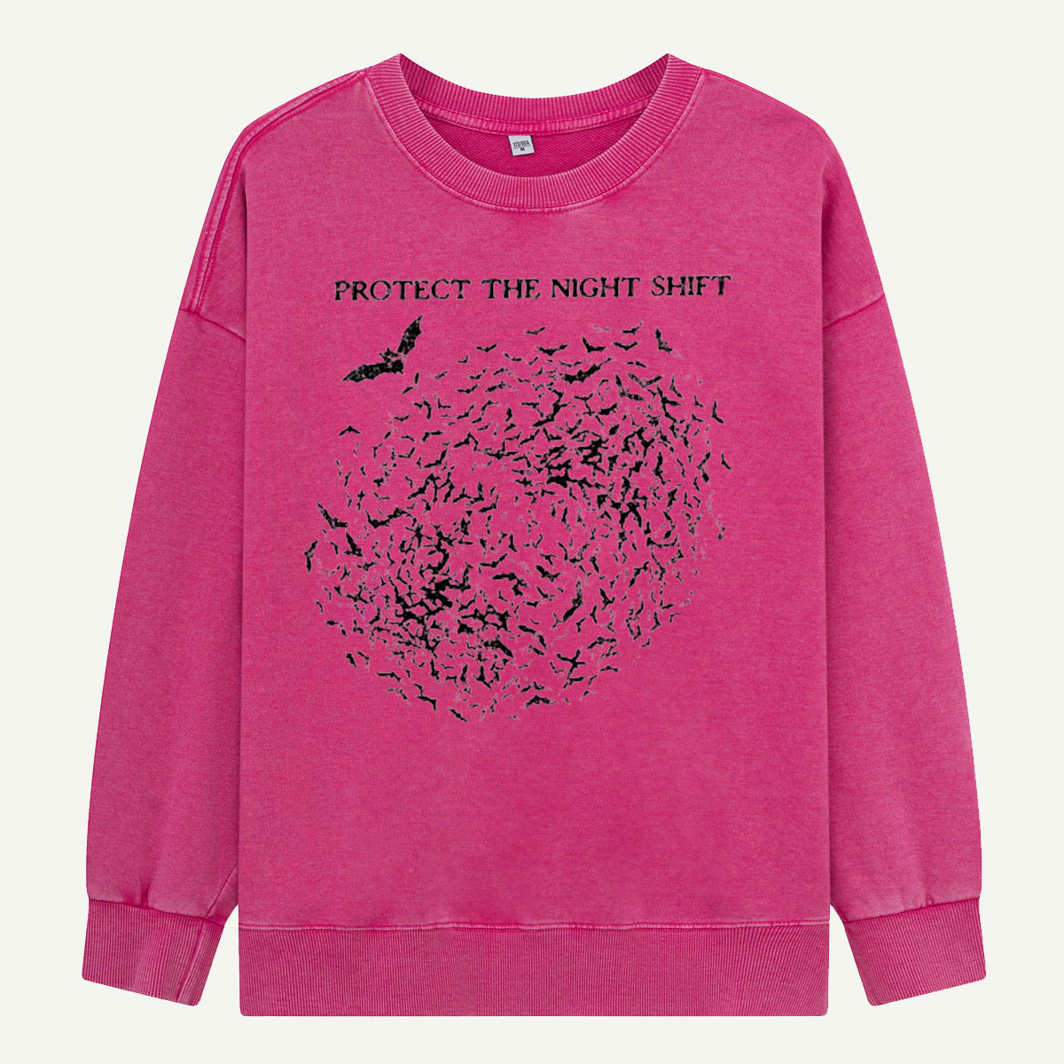 Protect the Night Shift Bat Swarm Washed Sweatshirts