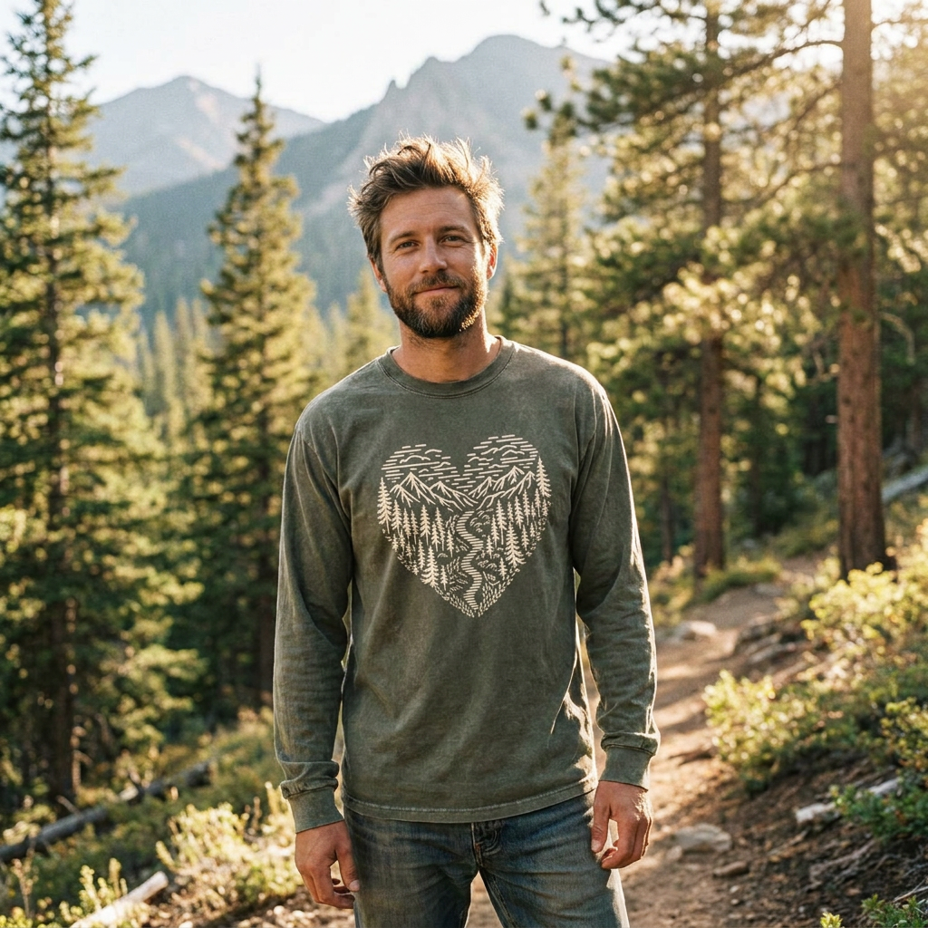 Where the Wild Heart Wanders Washed Long Sleeves