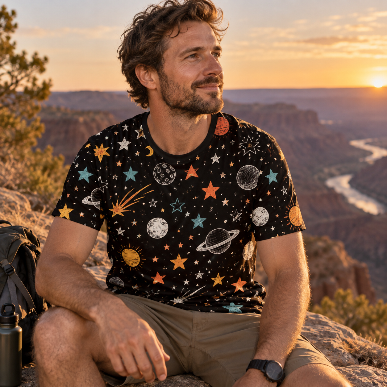 Midnight Cosmos Scatter Premium Pure Cotton Tee