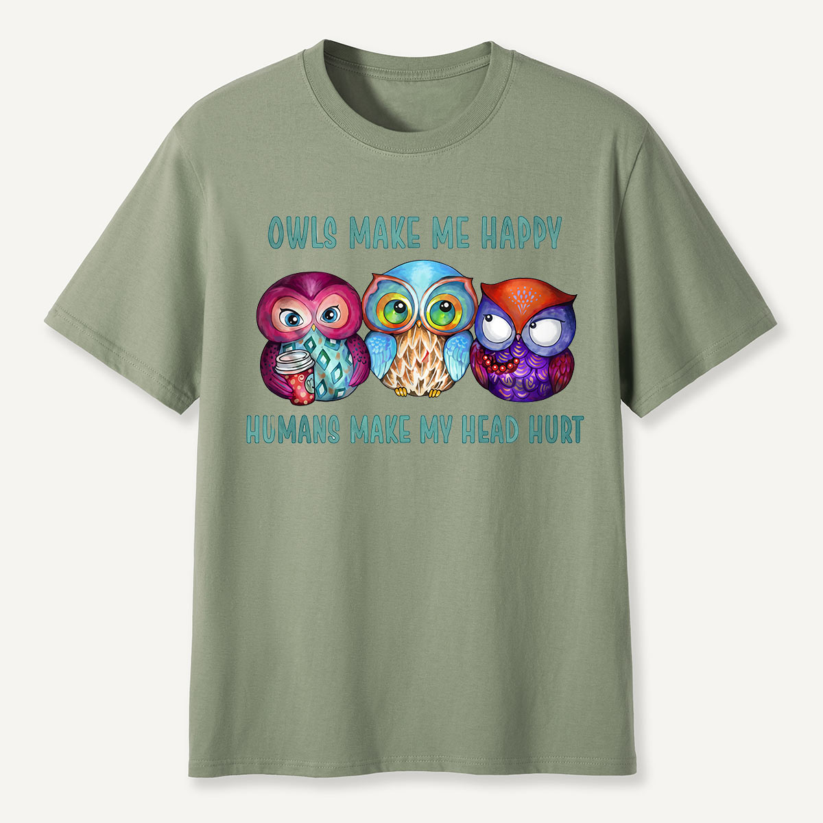 Owls Make Me Happy T-Shirt