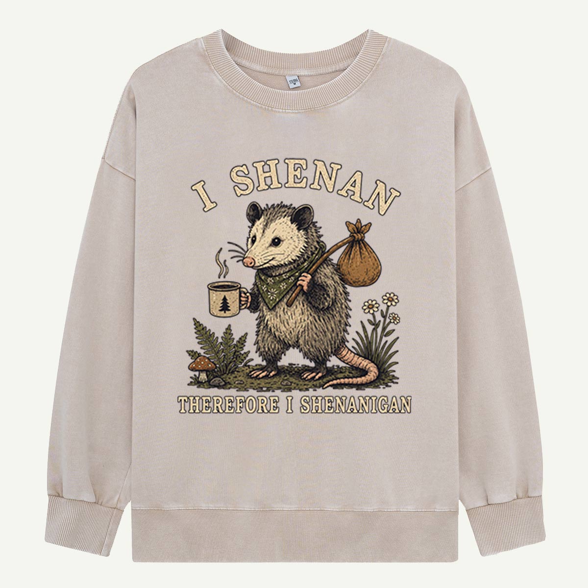 Opossum Shenanigan Philosophy Washed Sweatshirts
