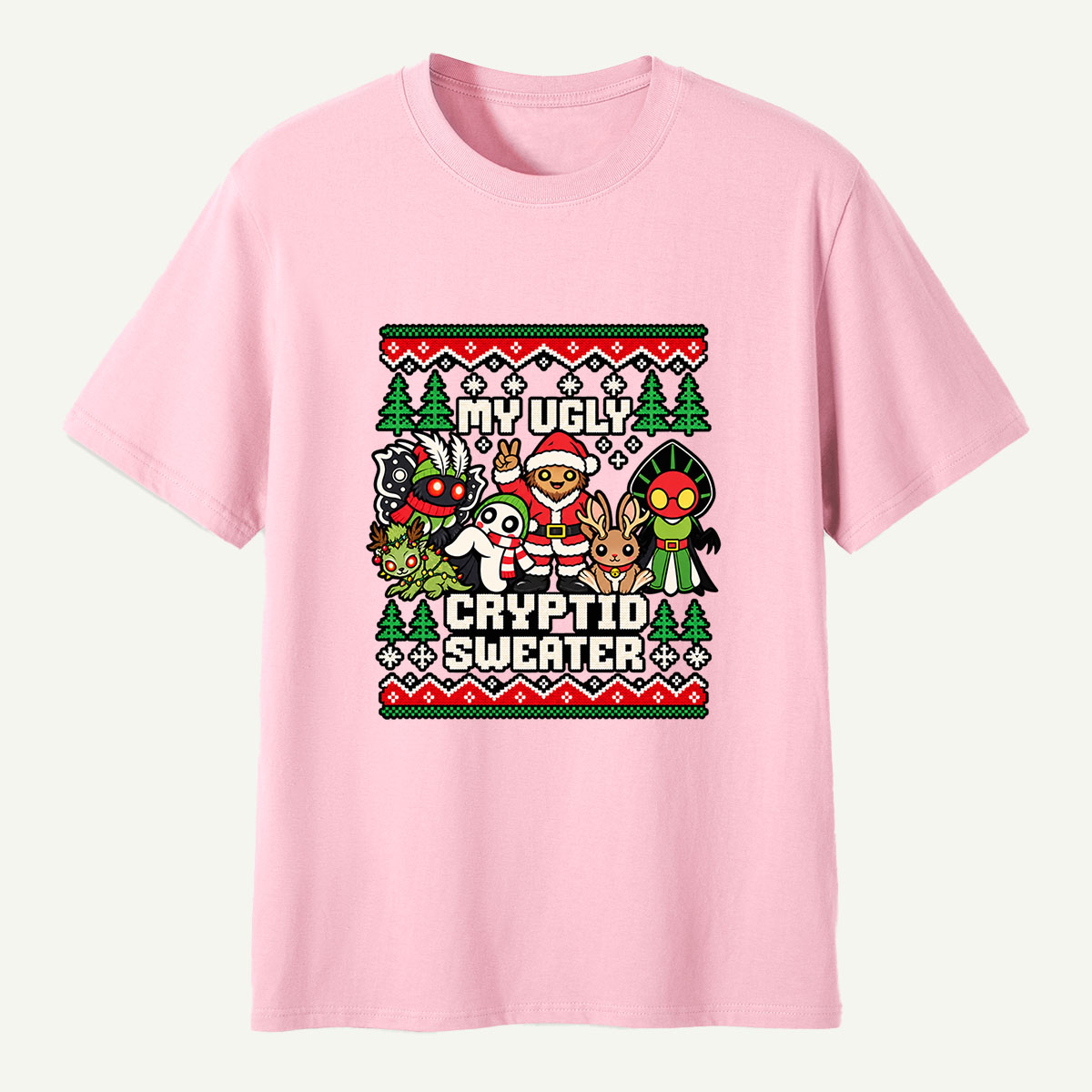 My Ugly Cryptid Sweater Christmas Creatures T-Shirt