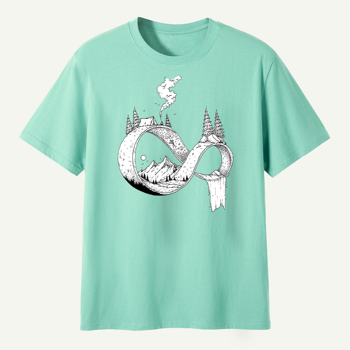Infinity Wilderness Deer Forestscape T-Shirt