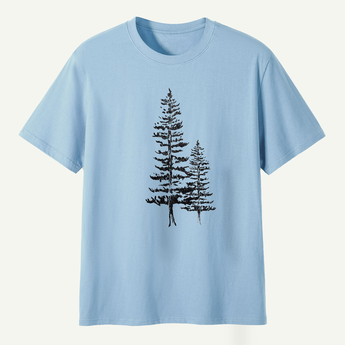 Lone Pine Tree Botanical Sketch T-Shirt