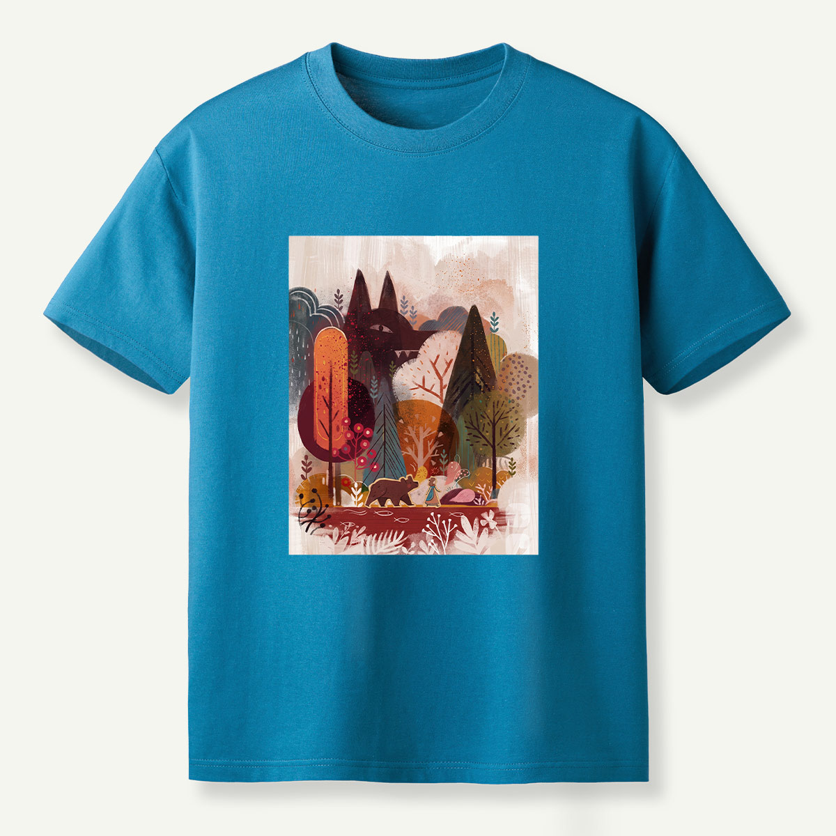 Autumn Fox Forest Storybook Scene T-Shirt