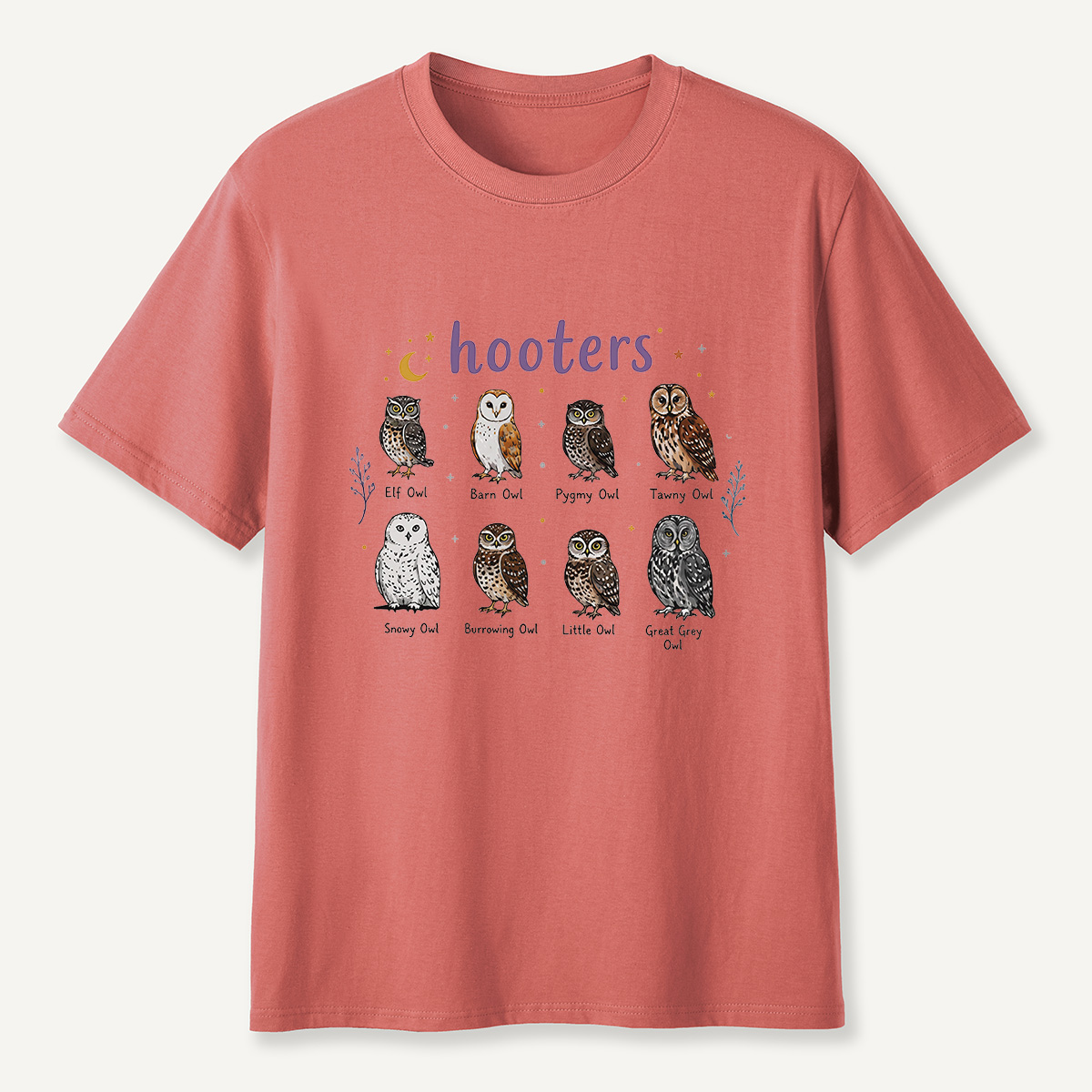 MDCTBYWY26072005 Hooters Owl Species Guide T-Shirt