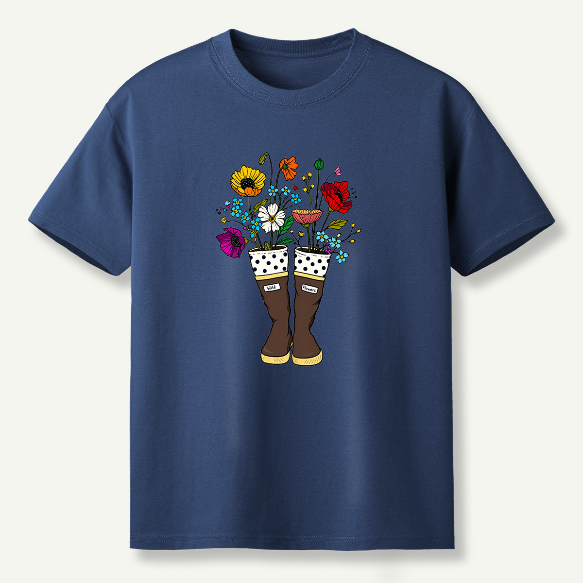 Wild Flowers Garden Boots Colorful Wildflower Bouquet T-Shirt