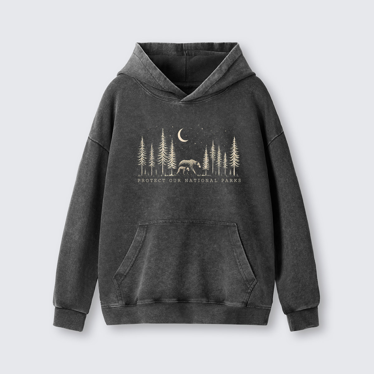 Protect The National Parks Environmental Activism Washed Hoodie