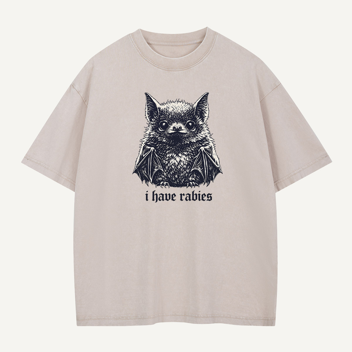  I Have Rabies Bat Washed T-Shirt