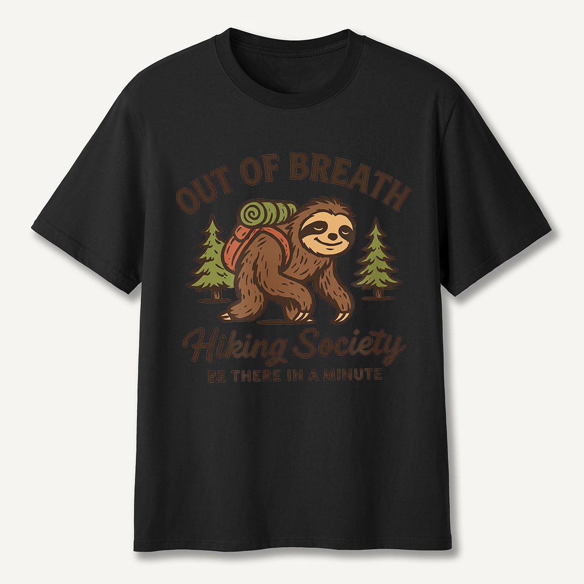 Out of Breath Hiking Society Sloth T-Shirt