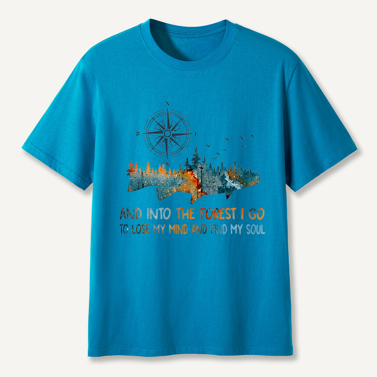 And Into the Forest I Go Bear Compass T-Shirt