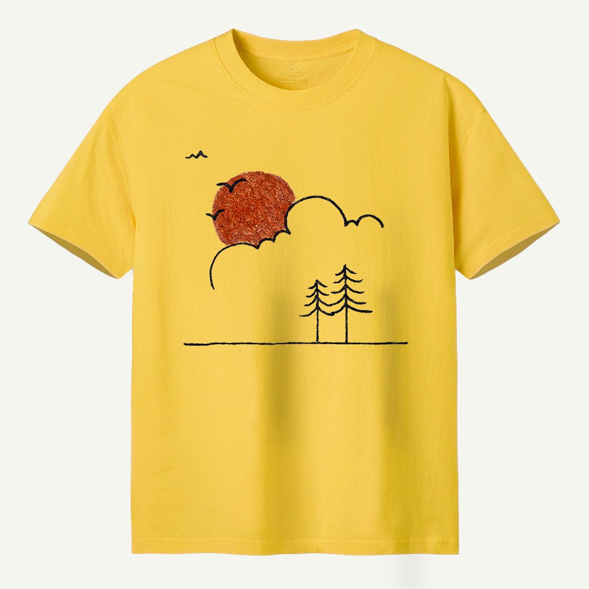 Minimal Sunset Pine Trees T-Shirt