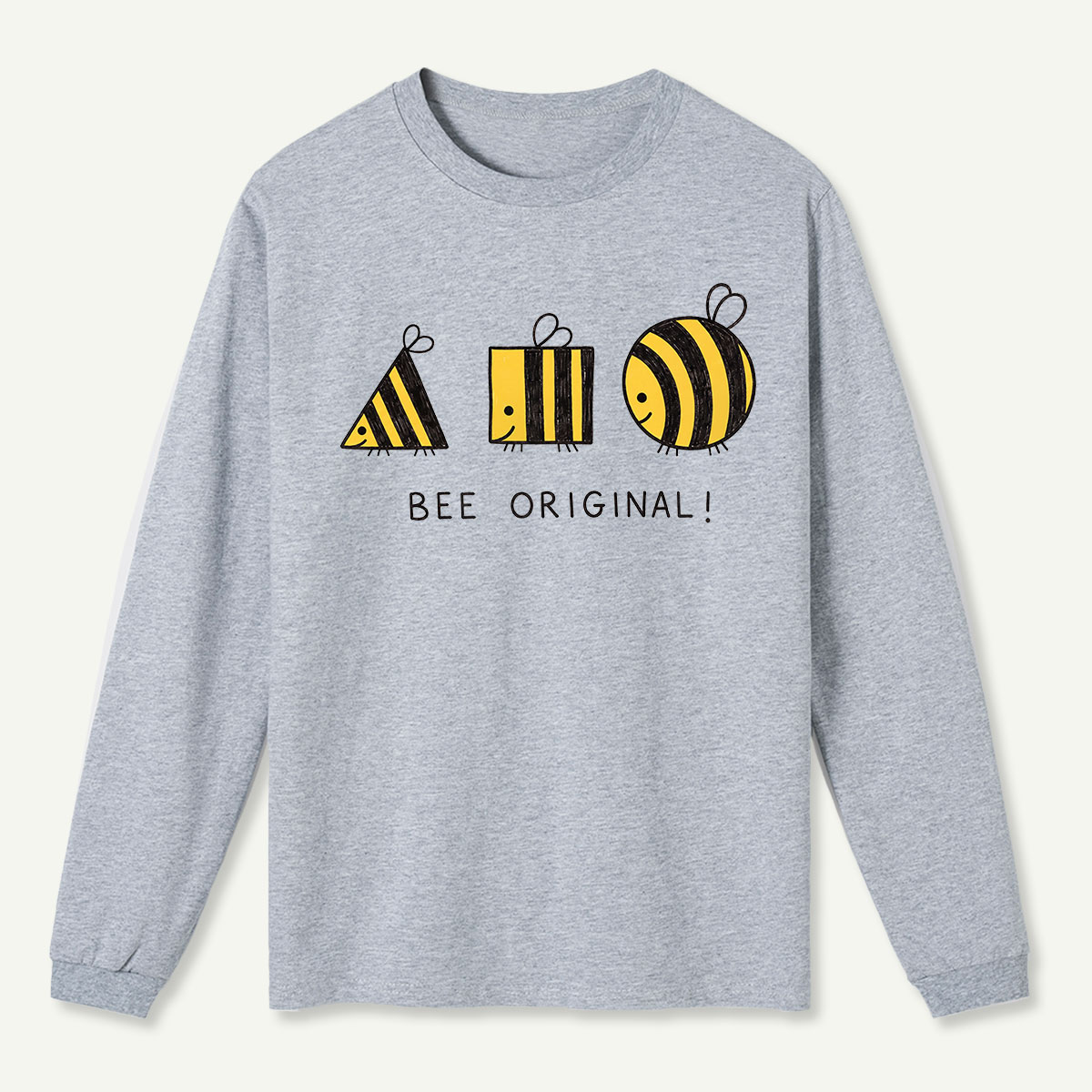Bee Original Geometric Bees Long Sleeve T-Shirt