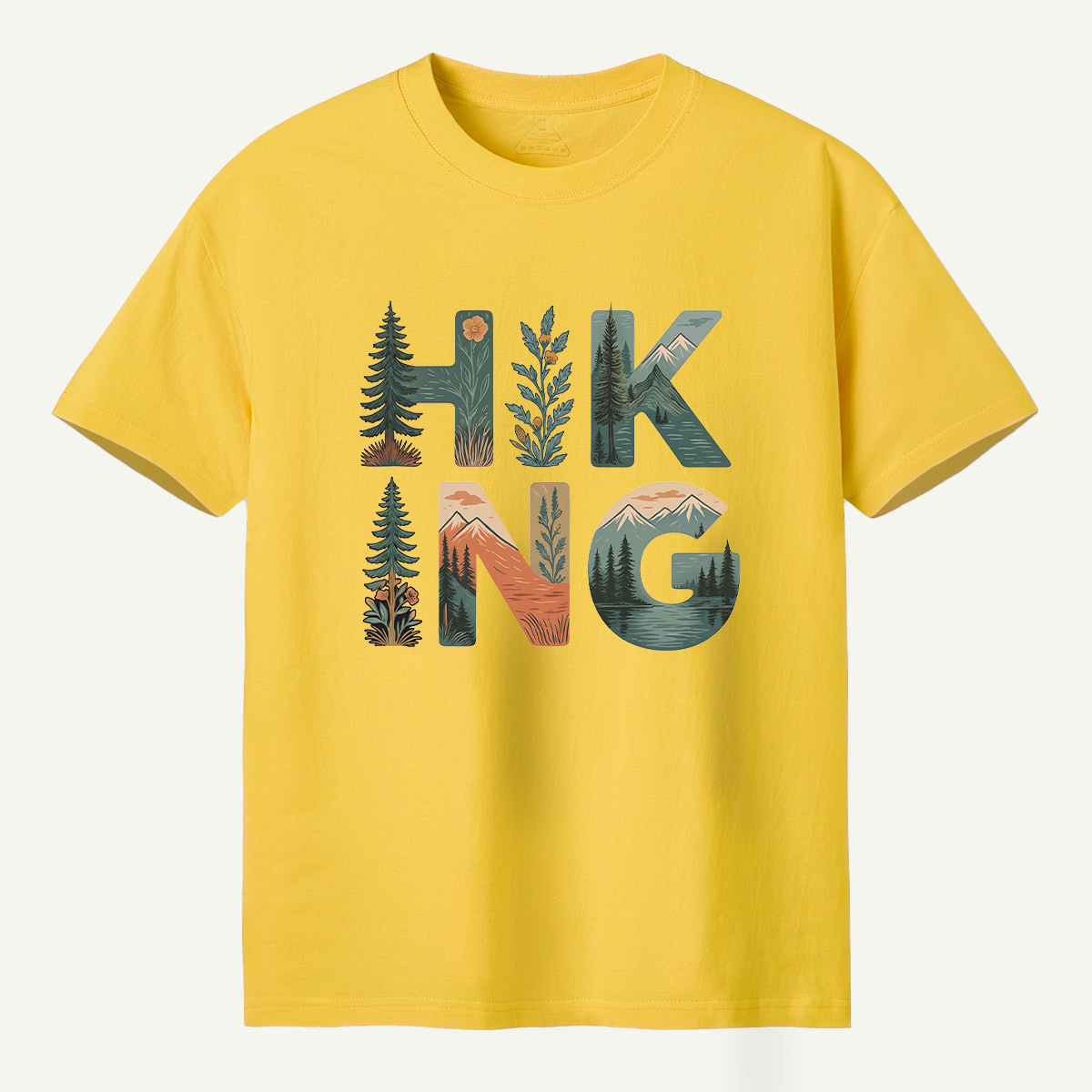 Hiking Forest Letter Art T-Shirt