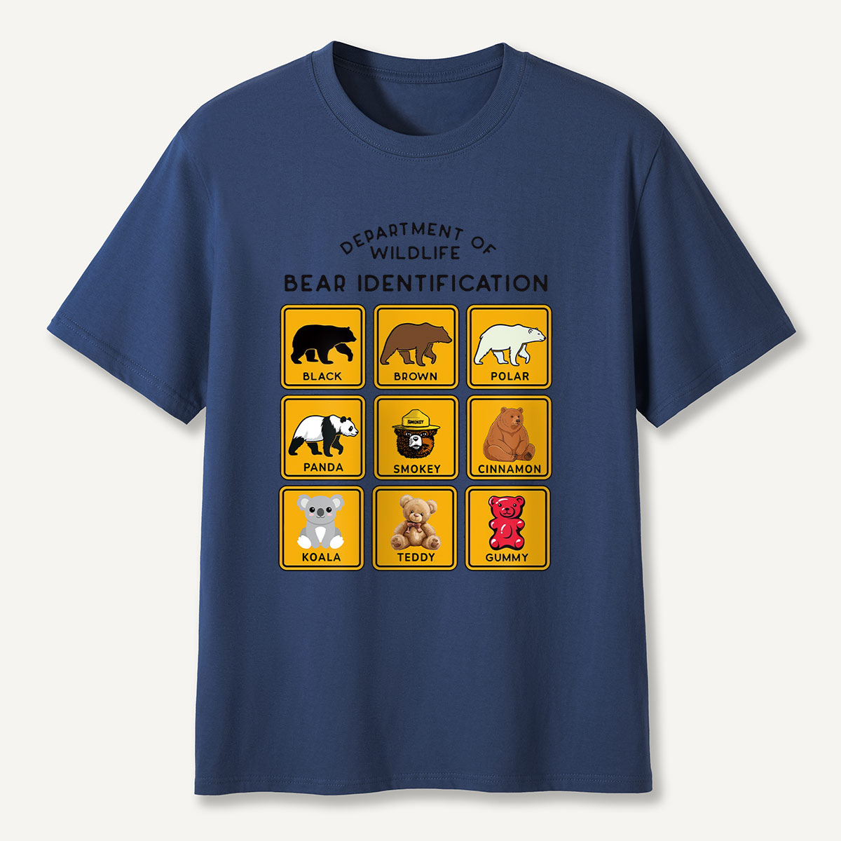 Department of Wildlife Bear Identification Grid T-Shirt