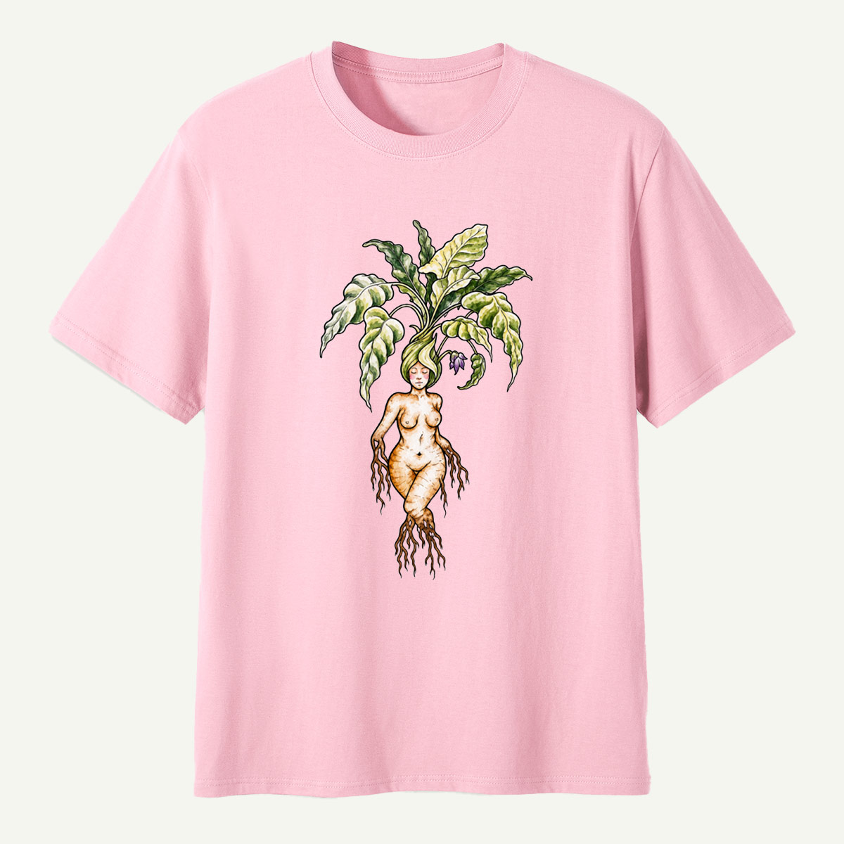Forest Goddess Botanical Root Spirit T-Shirt