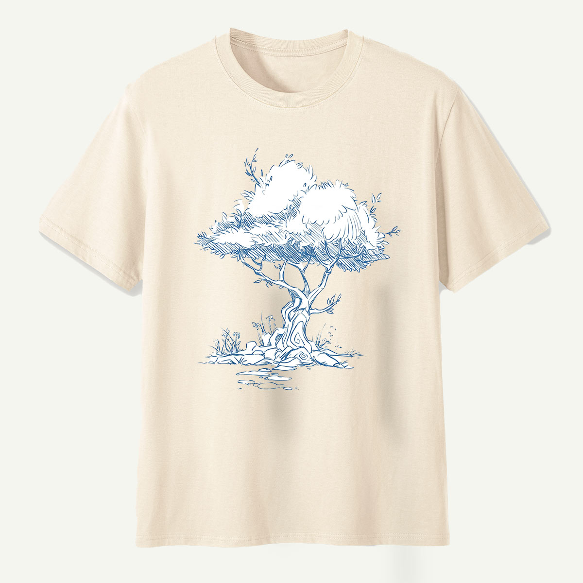 Wilderness Trail Map Line Art T-Shirt
