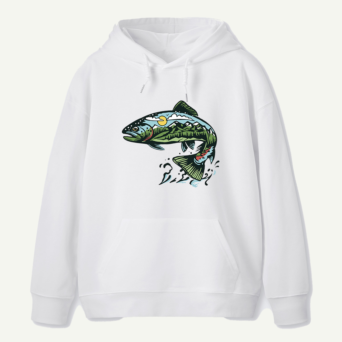 Mountain Moon Inside The Trout Hoodie