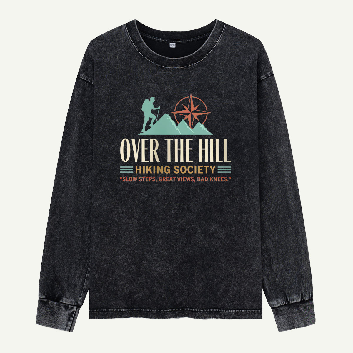 Over The Hill Hiking Society Washed Long Sleeves